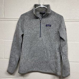 Patagonia Women's Heather Gray Half-Zip Sweater
